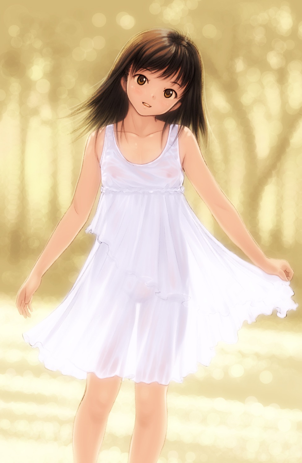 dress loli no_bra see_through summer_dress yuuji