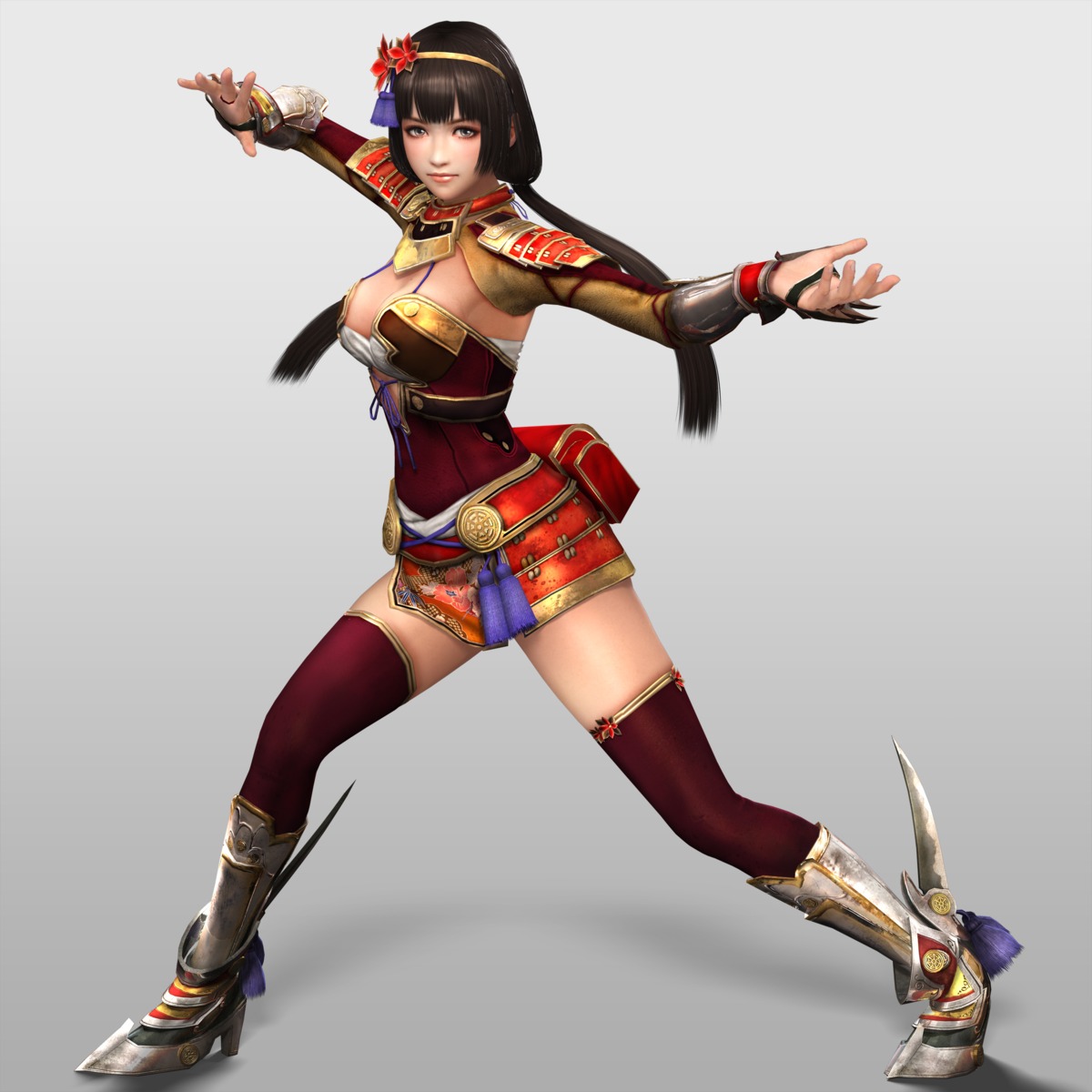 armor cleavage heels naotora_ii samurai_warriors_4_extreme_legends thighhighs