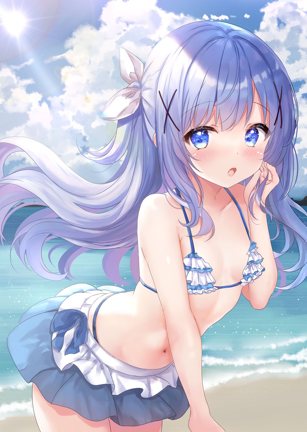 bikini gochuumon_wa_usagi_desu_ka? kafuu_chino loli rika-tan swimsuits