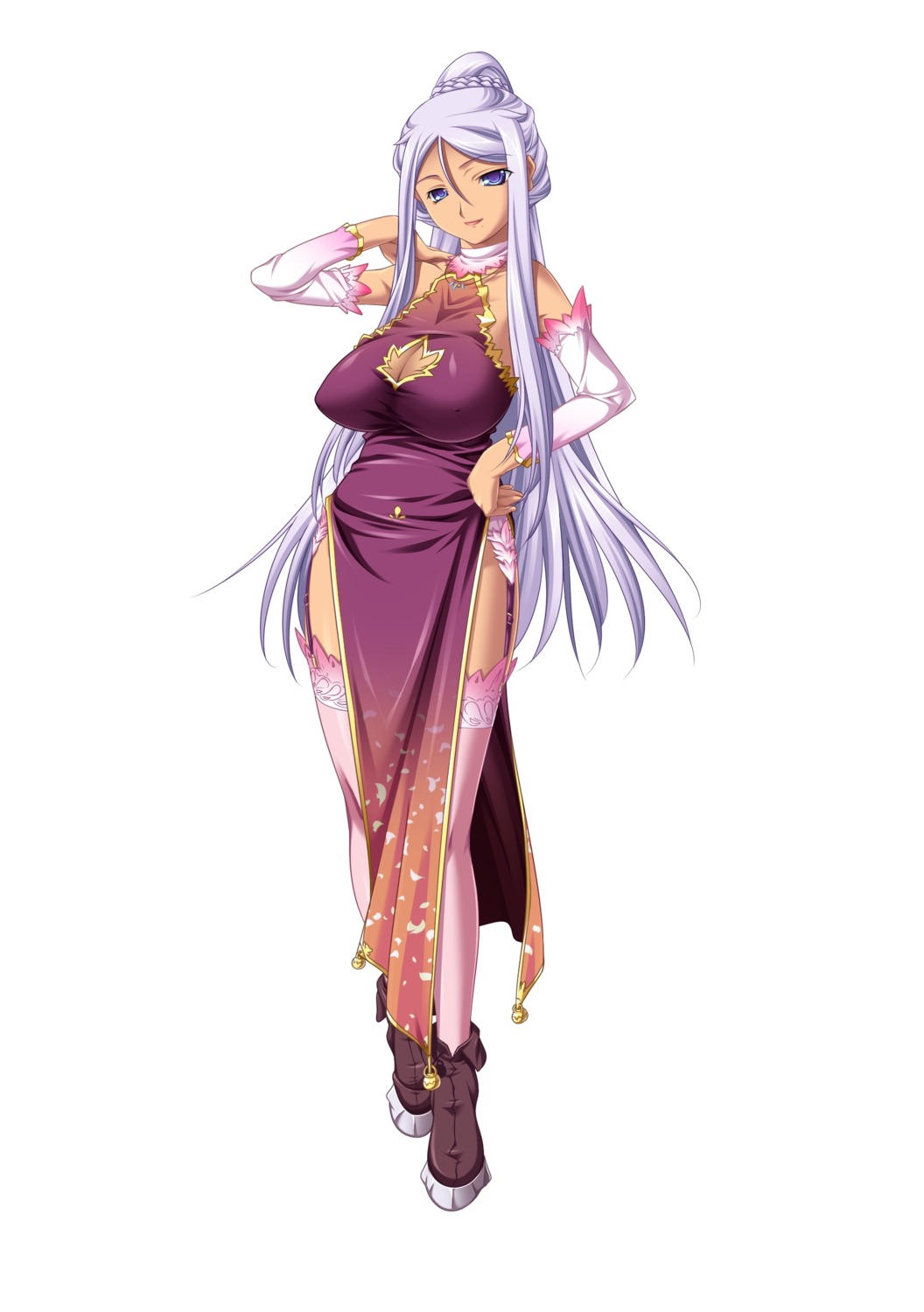baseson chinadress cleavage koihime_musou stockings thighhighs