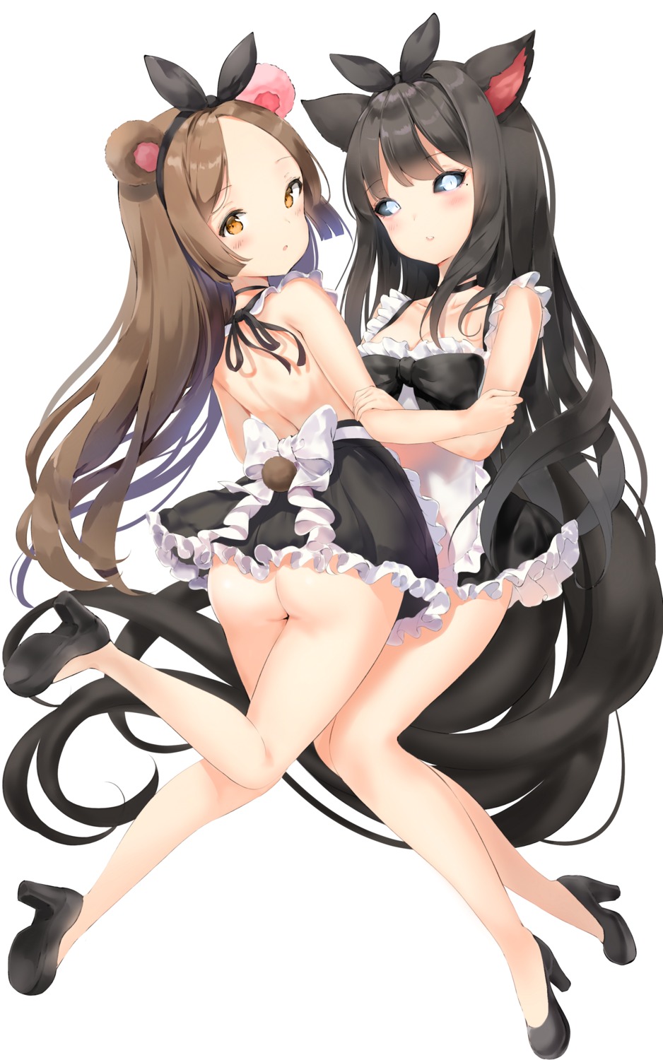 animal_ears ass heels keibeam loli maid no_bra nopan