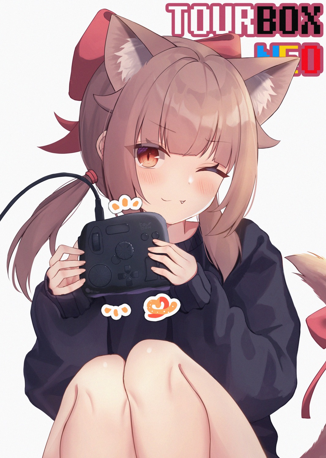 animal_ears nekomimi sweater tail