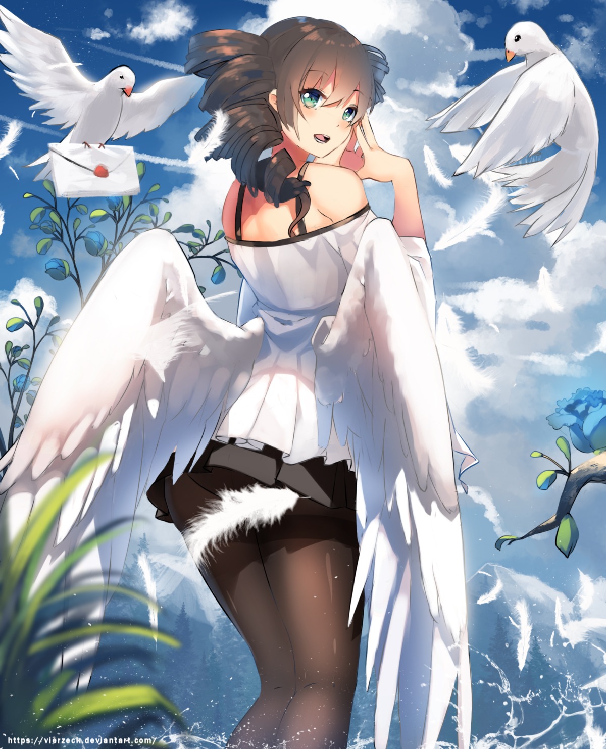 pantsu pantyhose skirt_lift vierzeck wings