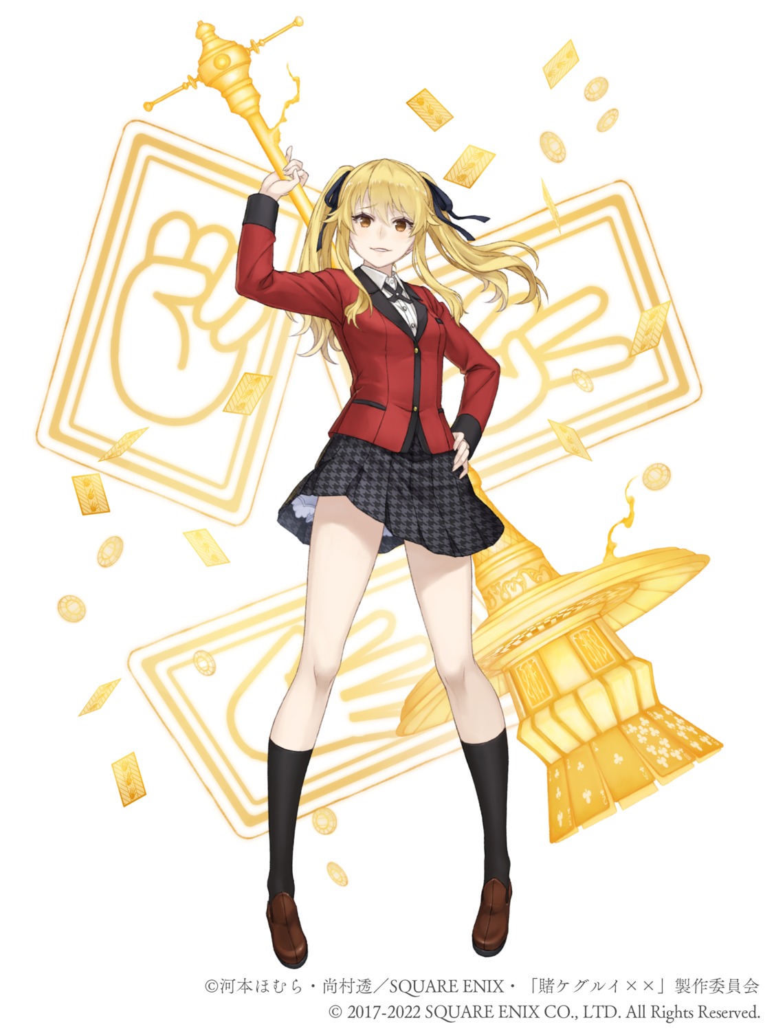 kakegurui saotome_mary seifuku skirt_lift tagme weapon