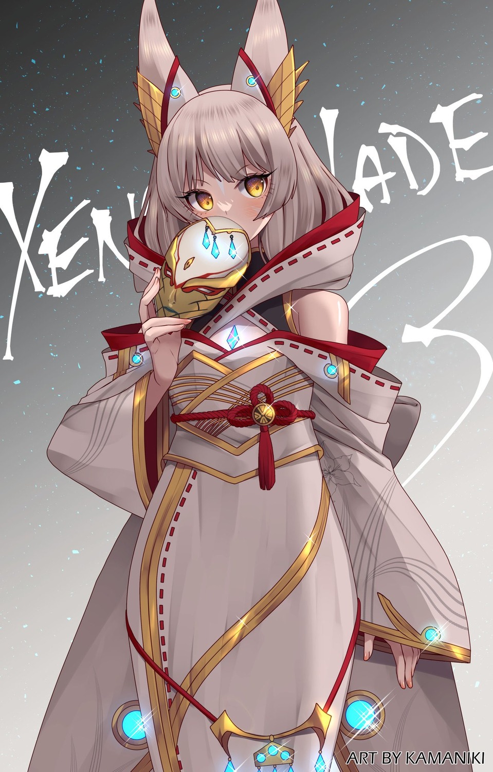 animal_ears japanese_clothes kamaniki niyah xenoblade xenoblade_chronicles_3