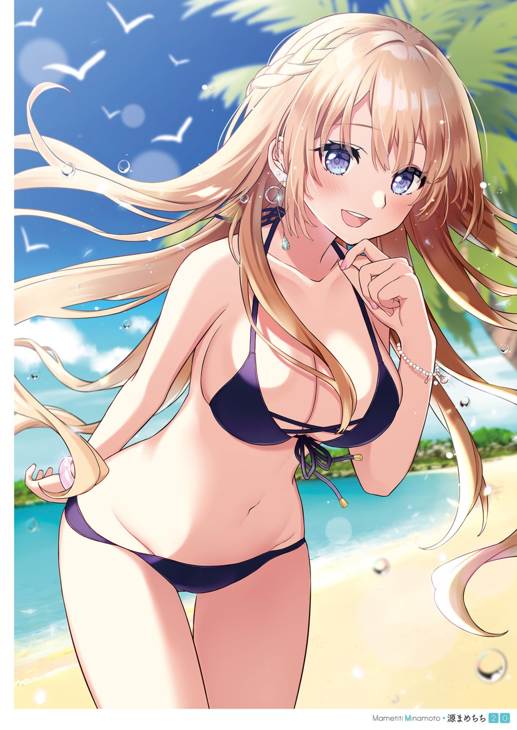 bikini cleavage minamoto_mamechichi swimsuits