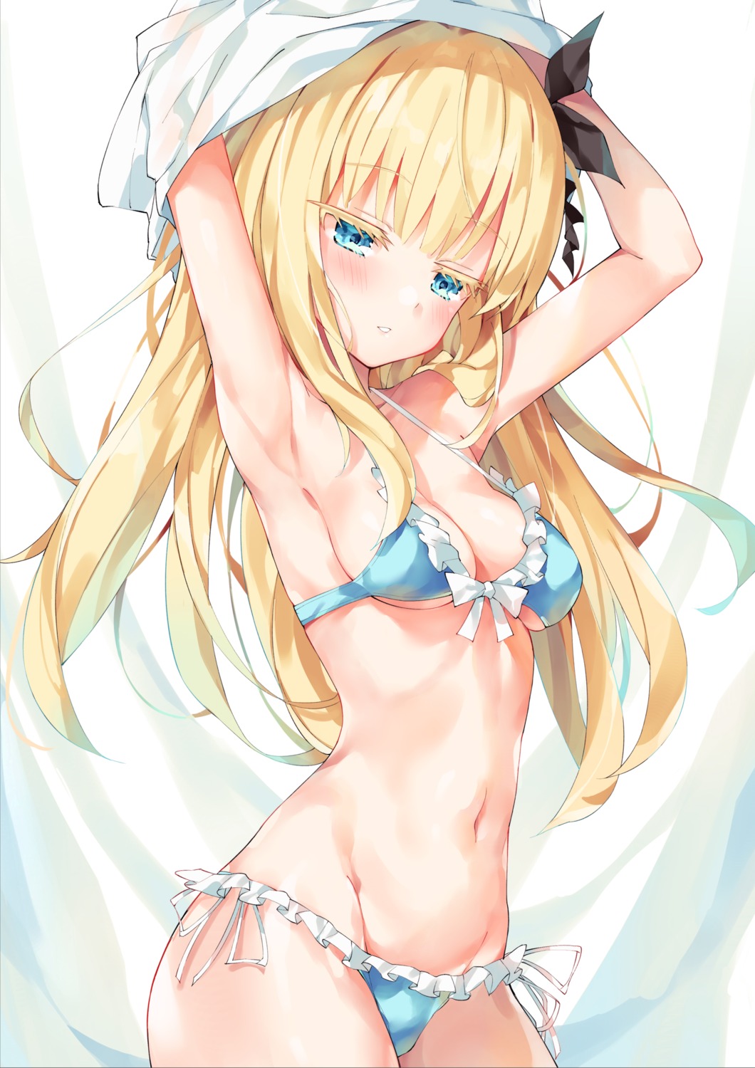 bikini juliet_persia kishuku_gakkou_no_juliet shirt_lift swimsuits unacchi underboob undressing