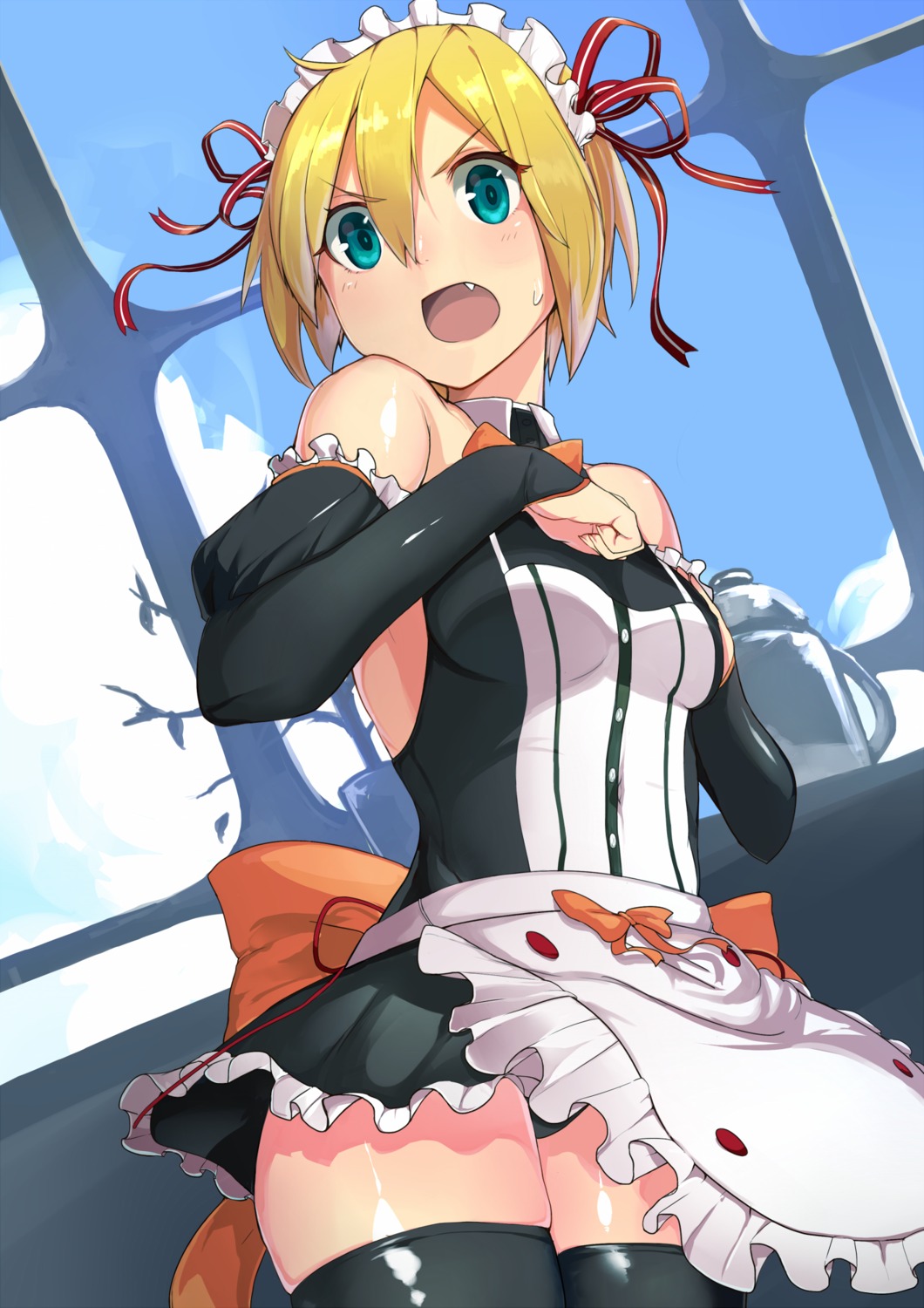 katsudansou maid moe2015 pantsu thighhighs