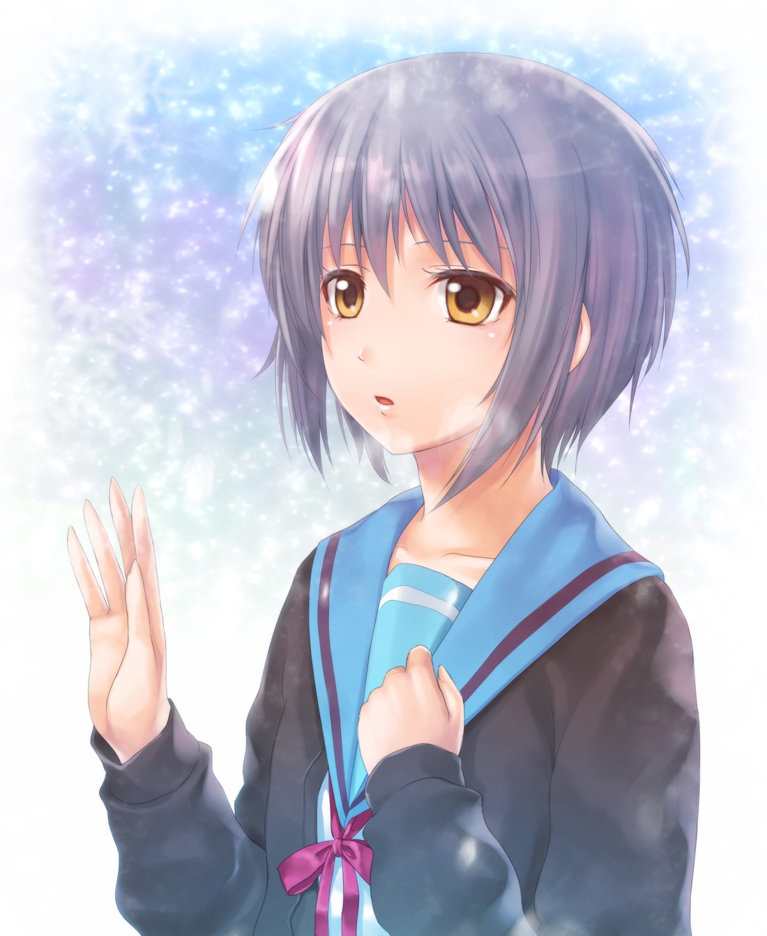 chobipero nagato_yuki seifuku suzumiya_haruhi_no_yuuutsu