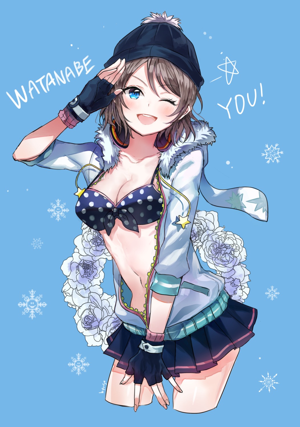 bikini cleavage hyugo love_live!_sunshine!! open_shirt swimsuits watanabe_you