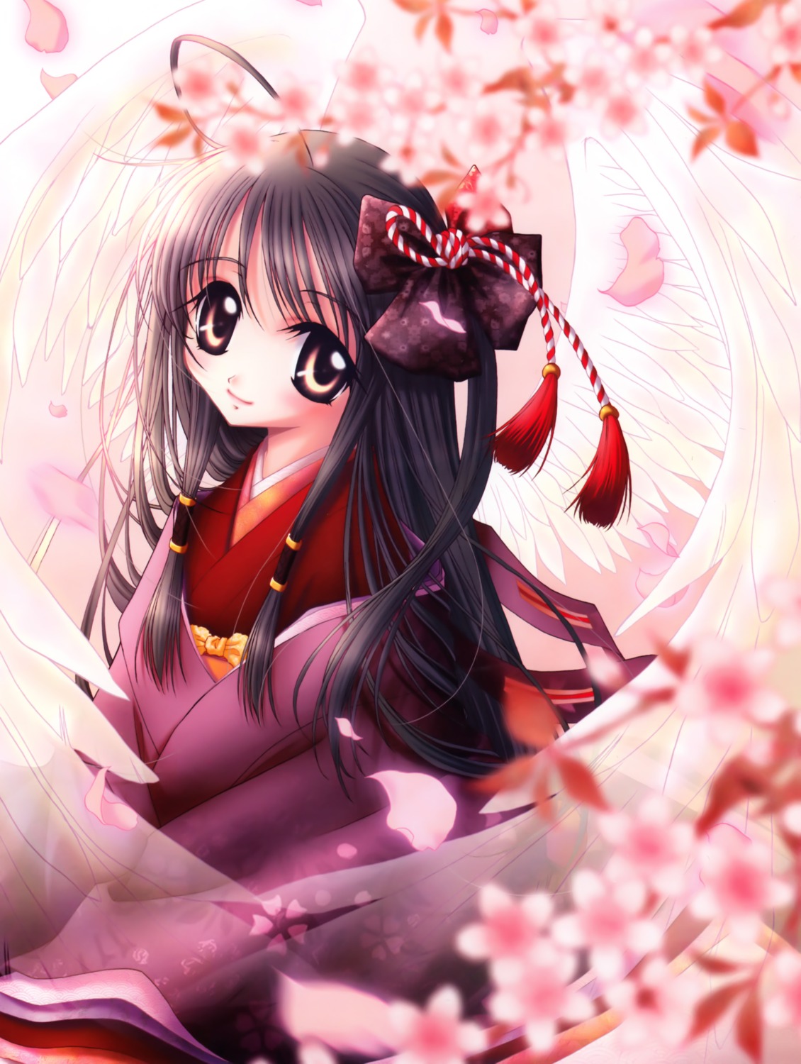 kimono nishiwaki_yuuri wings
