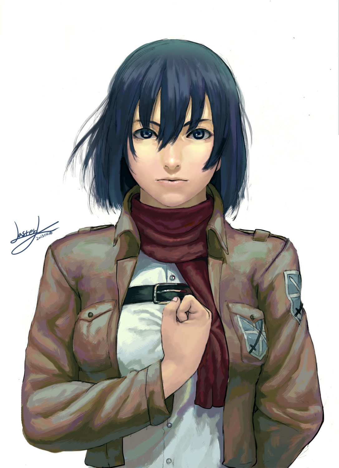 lasterk mikasa_ackerman shingeki_no_kyojin uniform