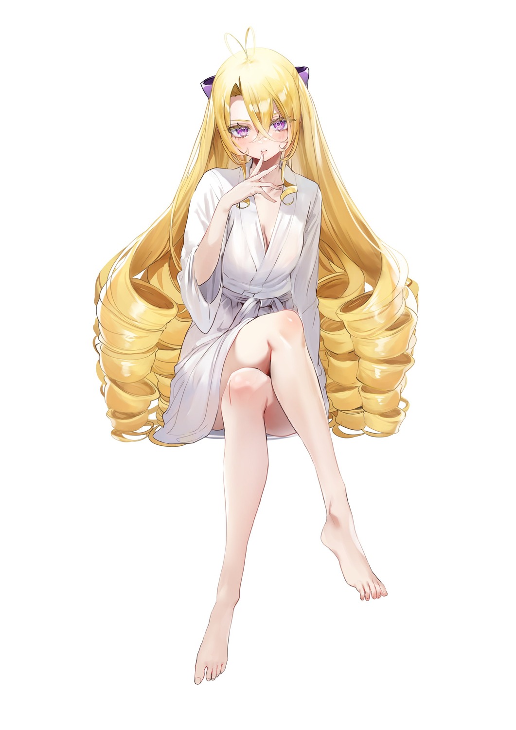 mishiro_(shibou_yuugi) nekometaru no_bra open_shirt robe see_through shibou_yuugi_de_meshi_o_kuu skirt_lift