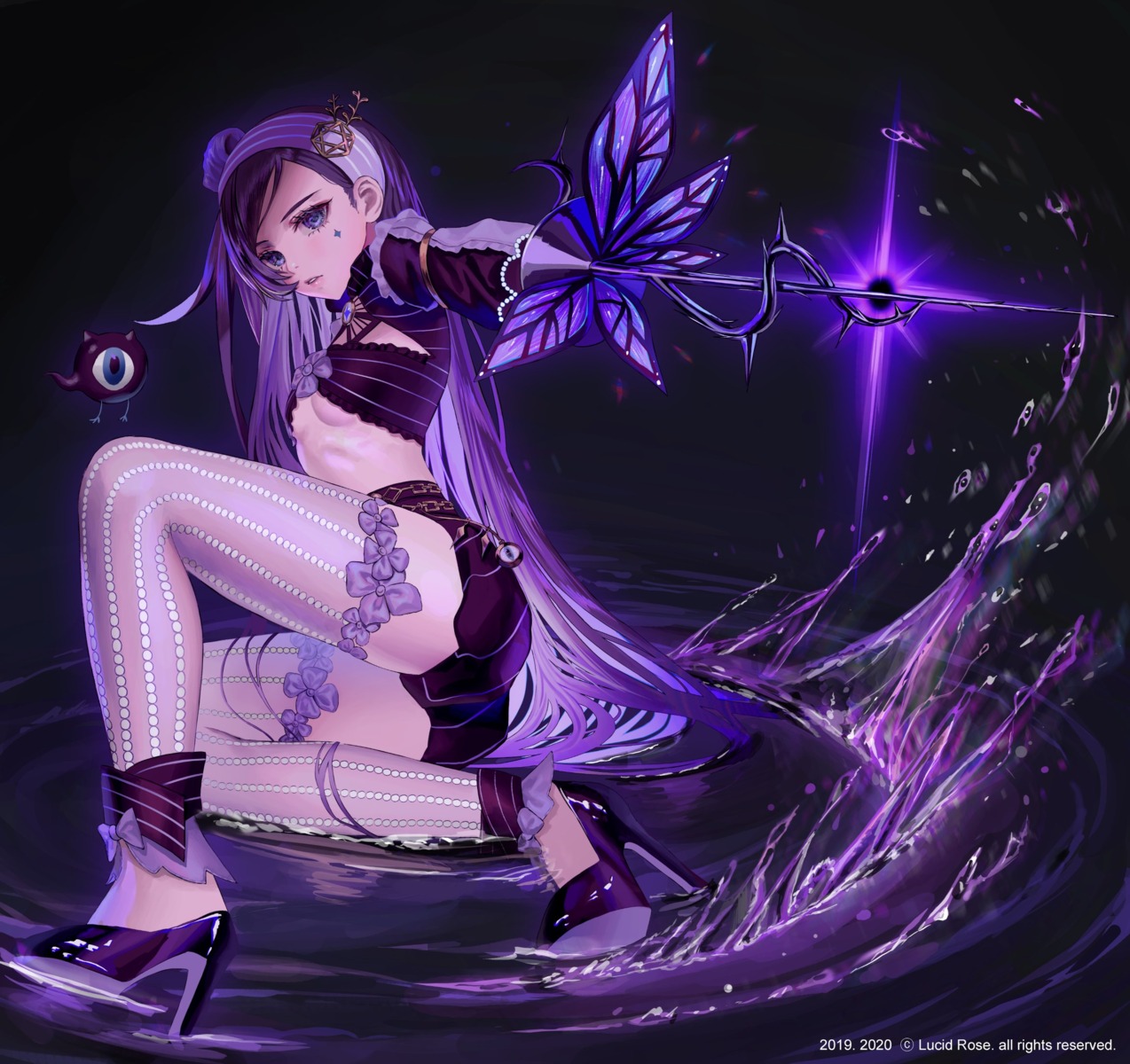 heels myabit no_bra sword thighhighs