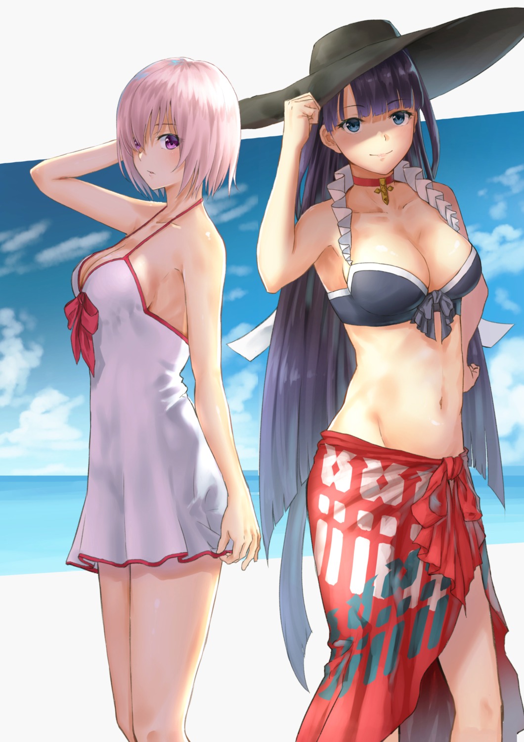 bikini_top cleavage dress fate/grand_order mash_kyrielight saint_martha sugi87 swimsuits