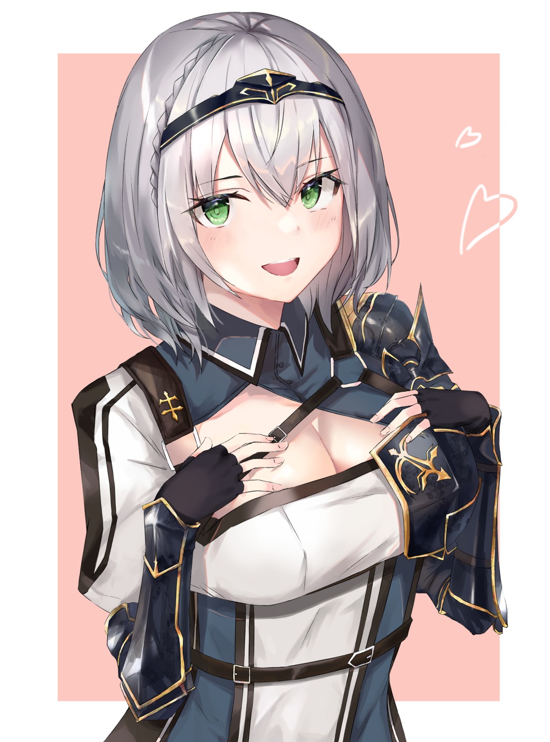 armor cleavage hololive shirogane_noel taht_(that_is_mm)