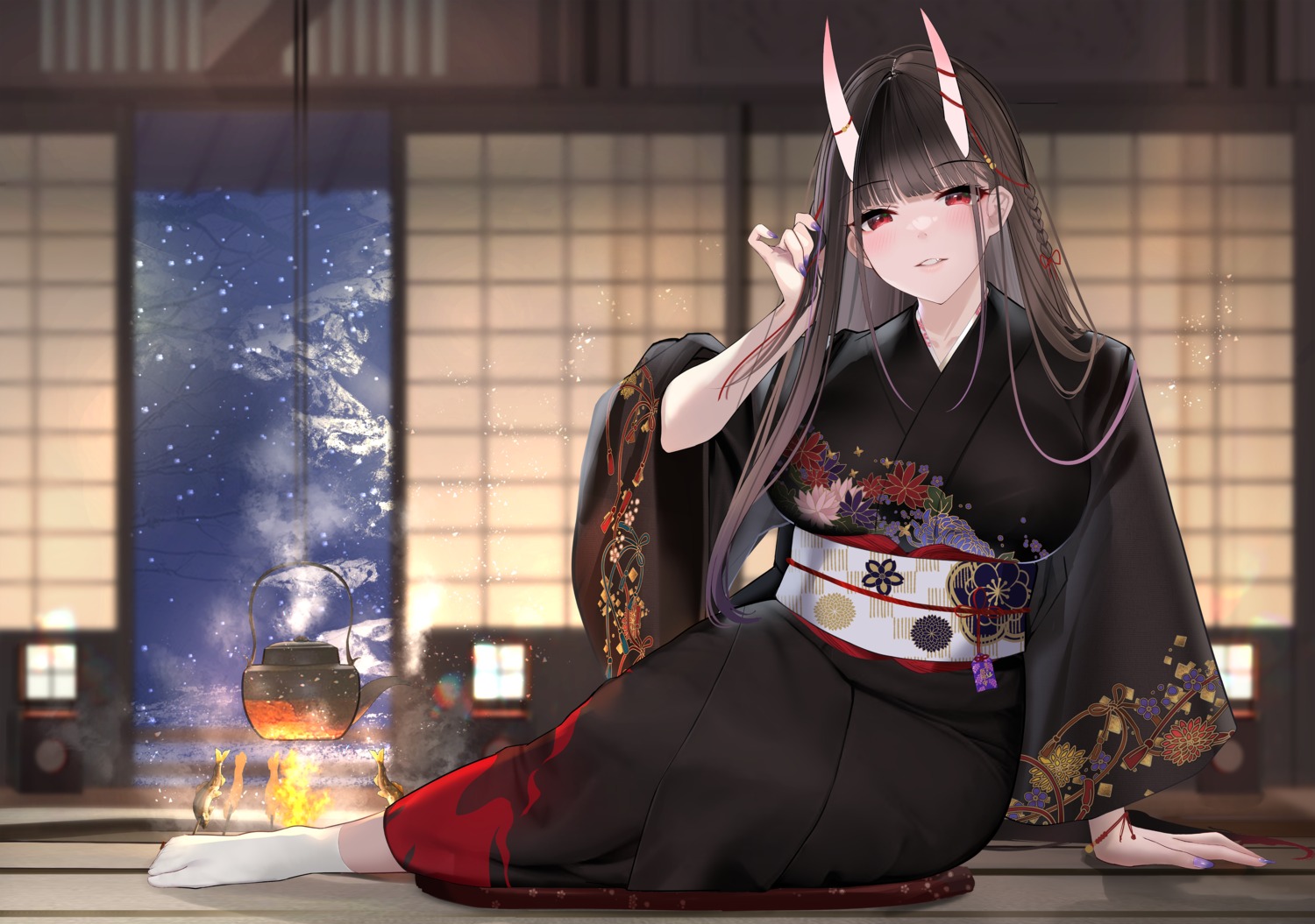 horns kimono muka_tsuku