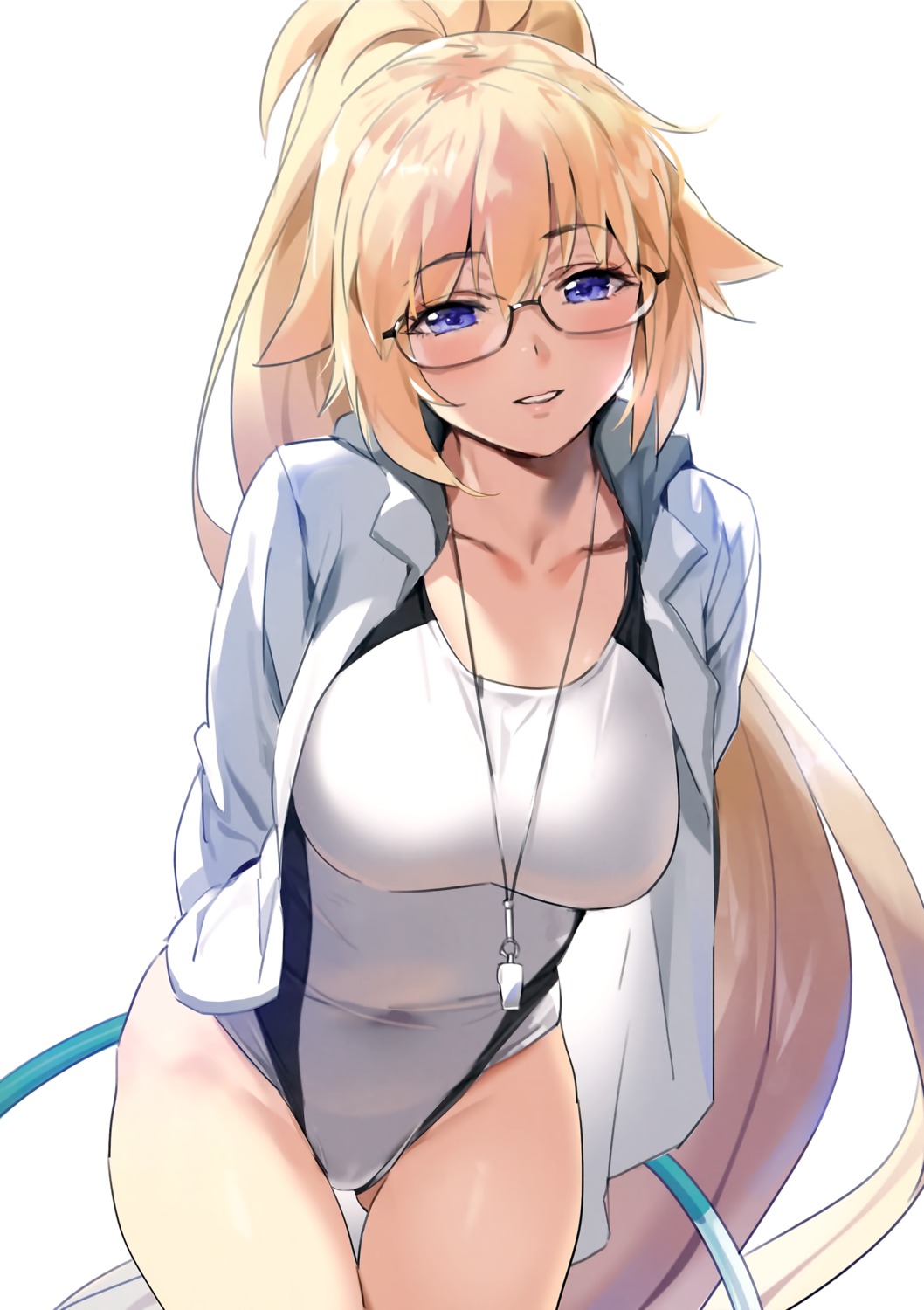 fate/grand_order jeanne_d'arc jeanne_d'arc_(fate) megane swimsuits yd_(orange_maru)