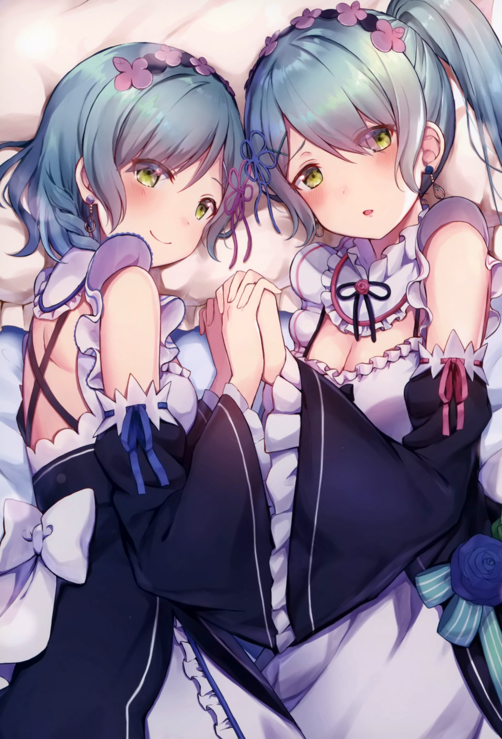 bang_dream! cosplay hikawa_hina hikawa_sayo maid mia_(fai1510) re_zero_kara_hajimeru_isekai_seikatsu