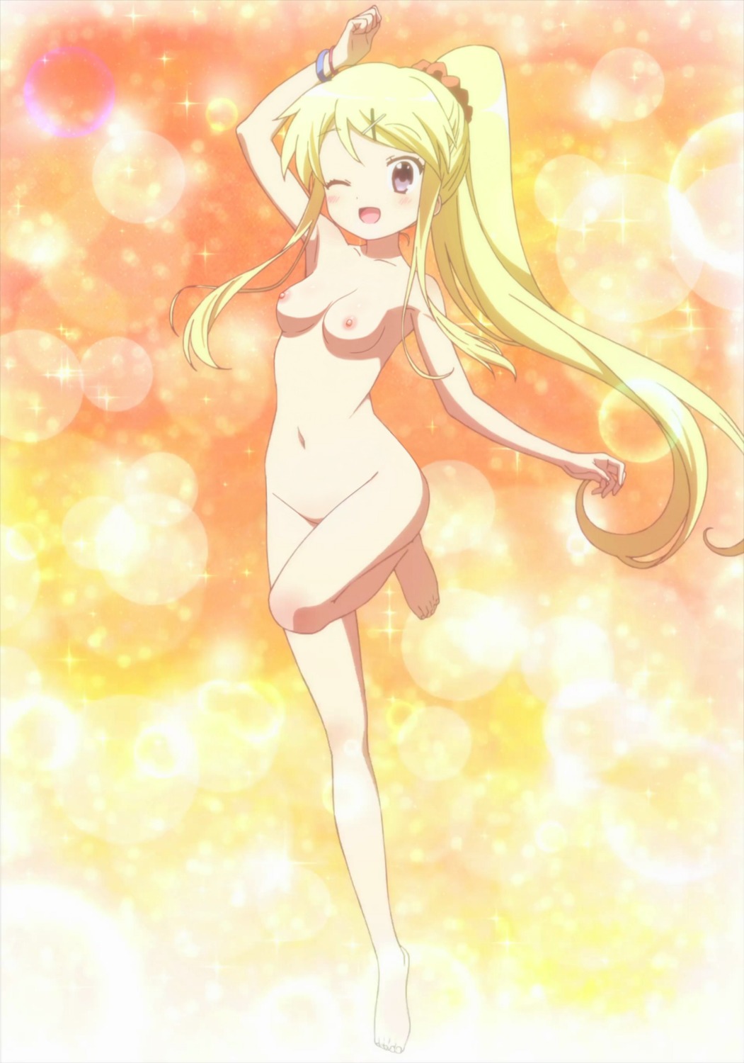 hello!!_kin'iro_mosaic kin'iro_mosaic kujou_karen naked nipples photoshop