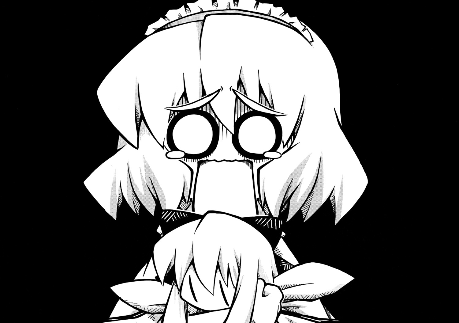 alice_margatroid monochrome touhou