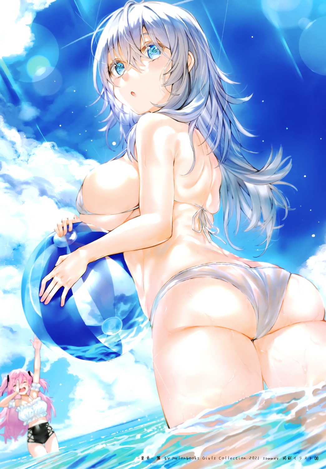 ass bikini kou_mashiro swimsuits wet