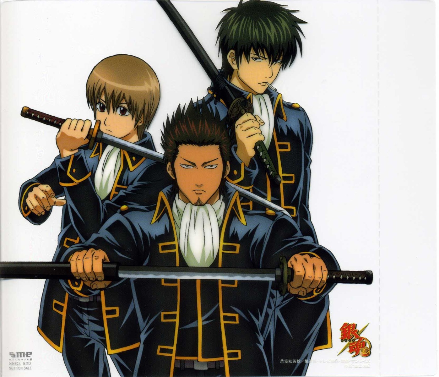 gintama hijikata_toushirou kondou_isao male okita_sougo shinsengumi