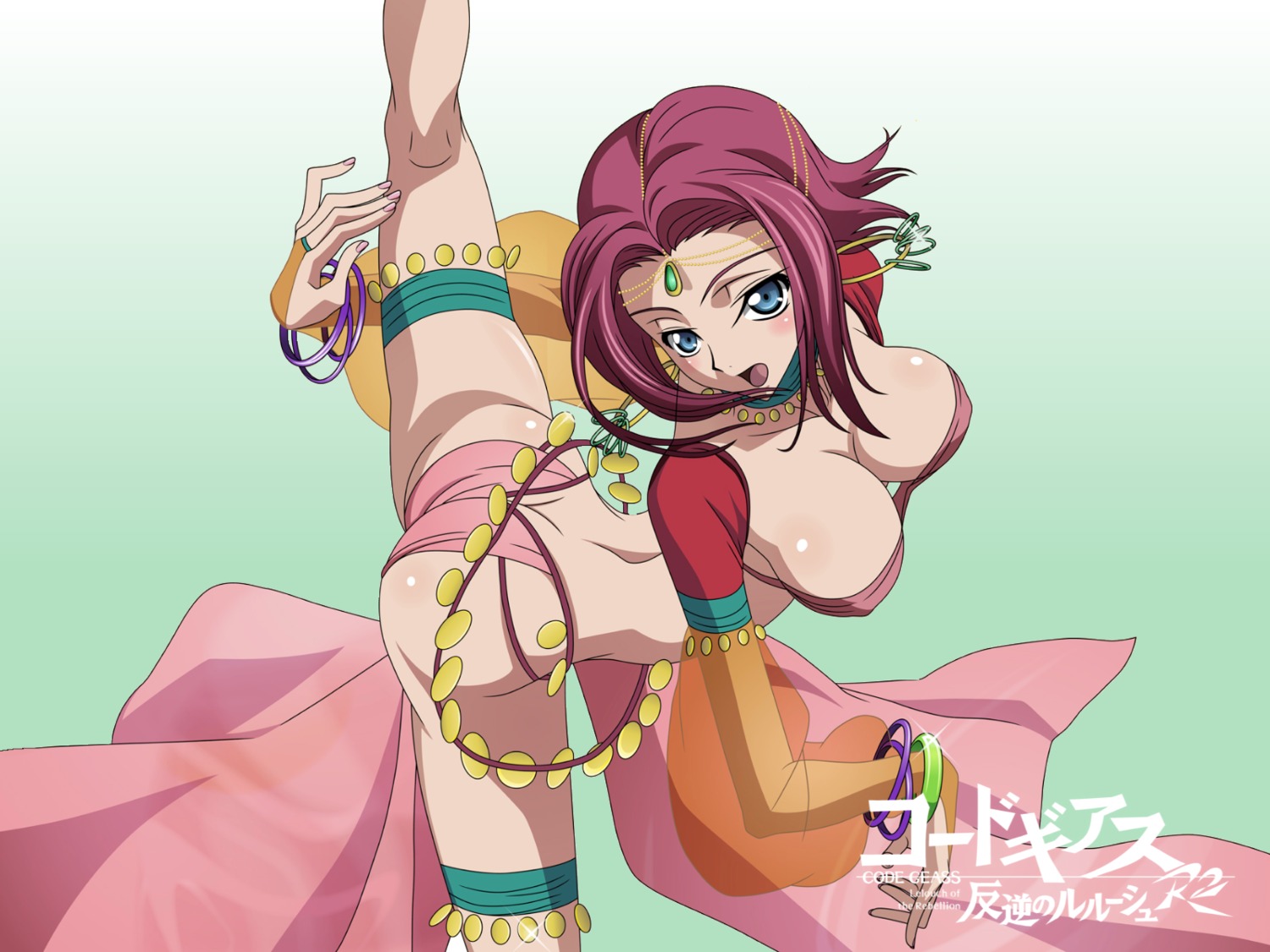 cleavage code_geass garter kallen_stadtfeld vector_trace wallpaper