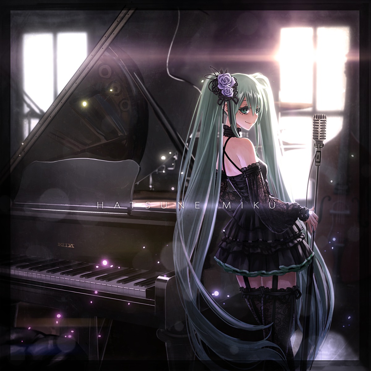 dress hatsune_miku ikeda_(hayato) stockings thighhighs vocaloid