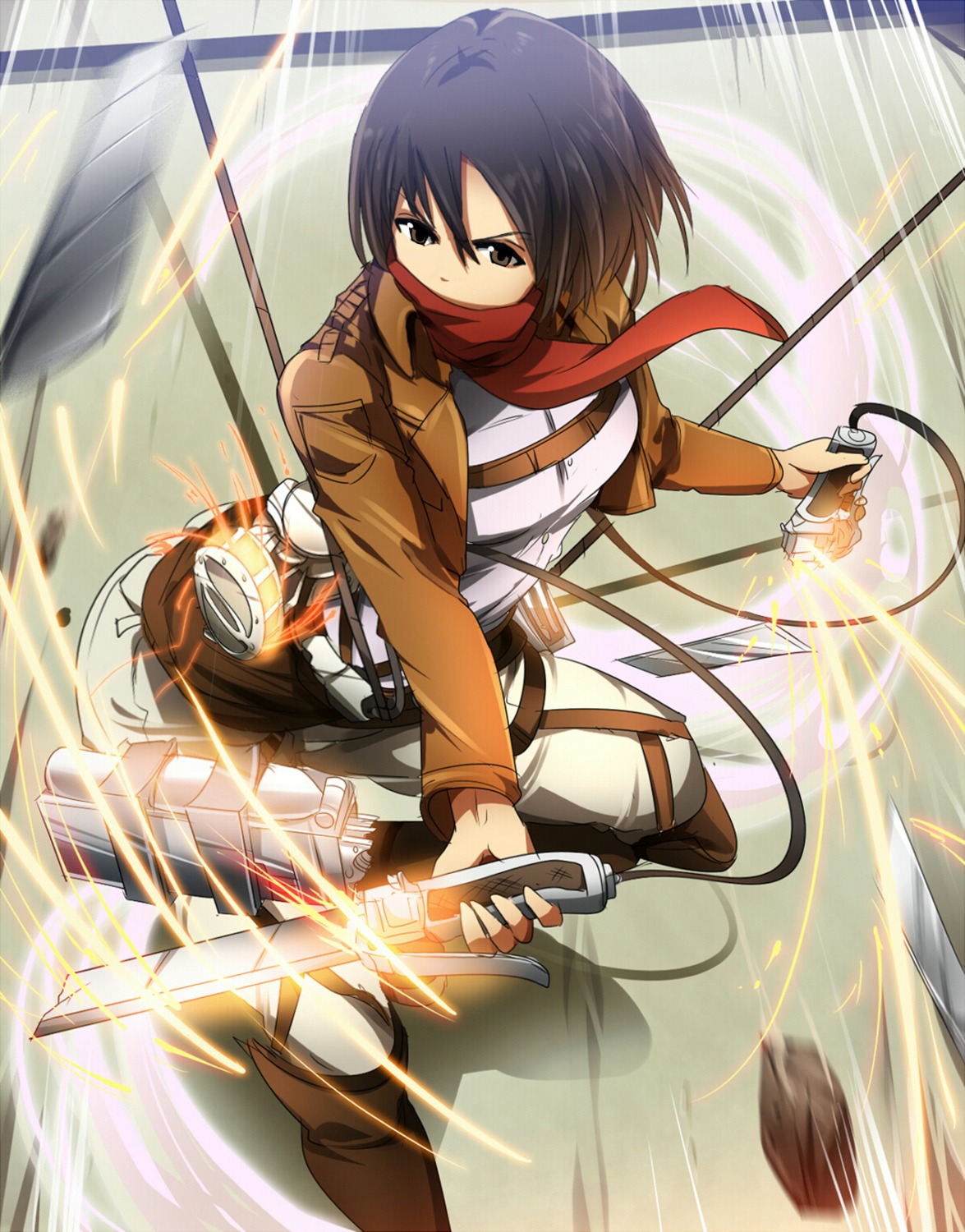 mikasa_ackerman shingeki_no_kyojin umakatsuhai uniform