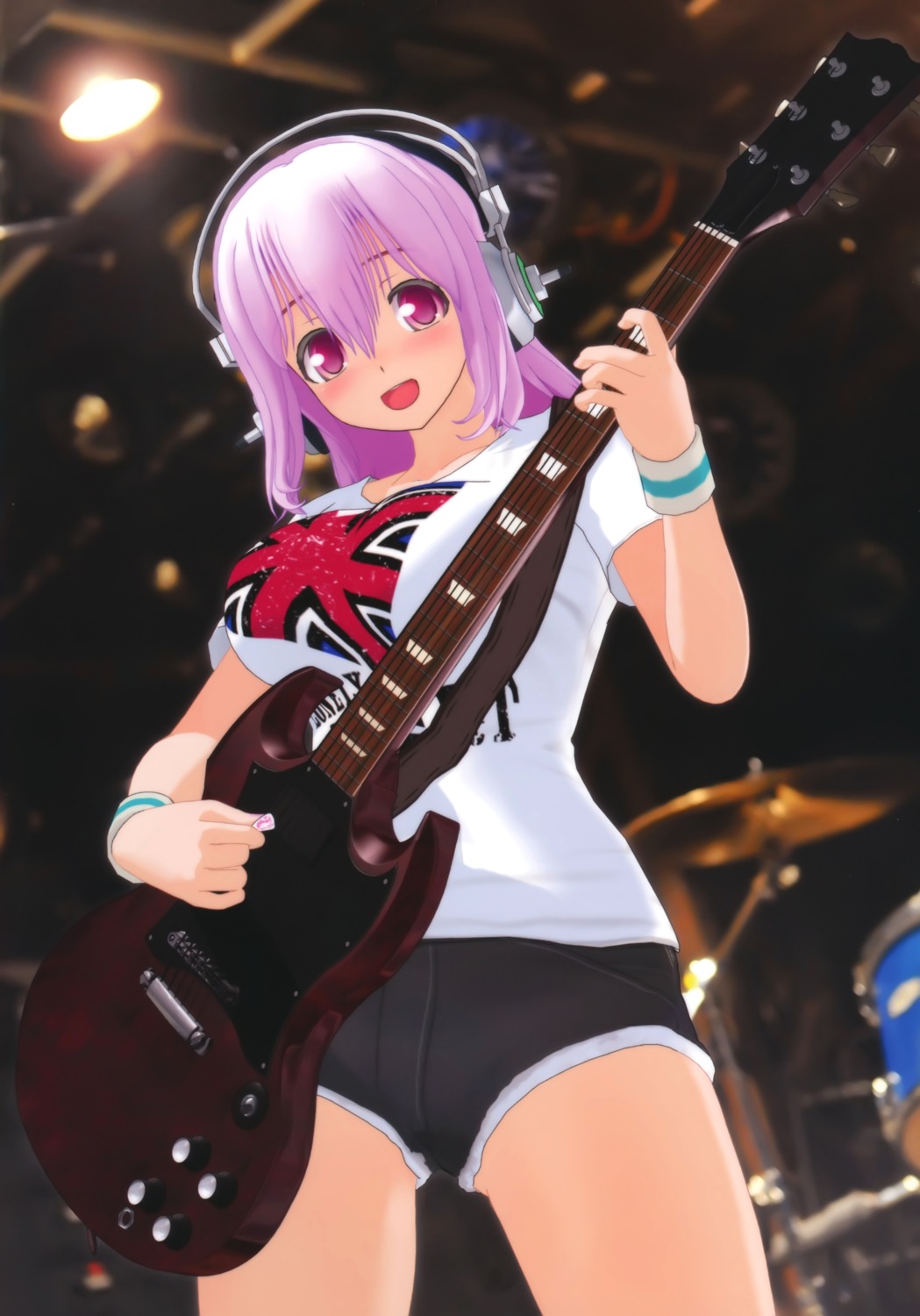 cg guitar headphones sonico super_sonico tsuji_santa