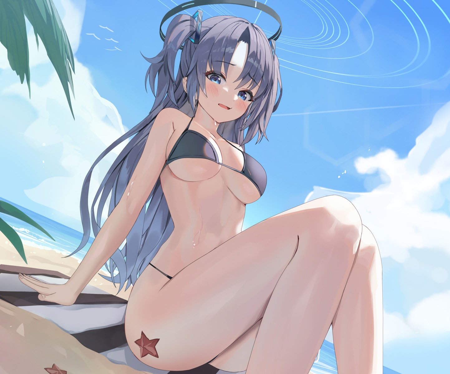 bikini blue_archive halo hayase_yuuka hwanhee swimsuits