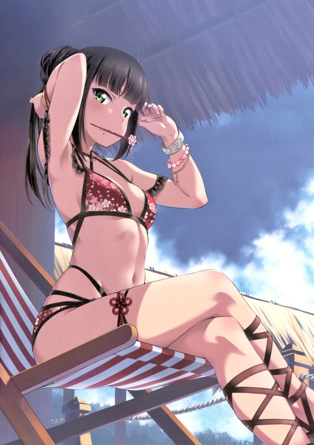 bikini cleavage garter inou_shin kurosawa_dia love_live!_sunshine!! swimsuits