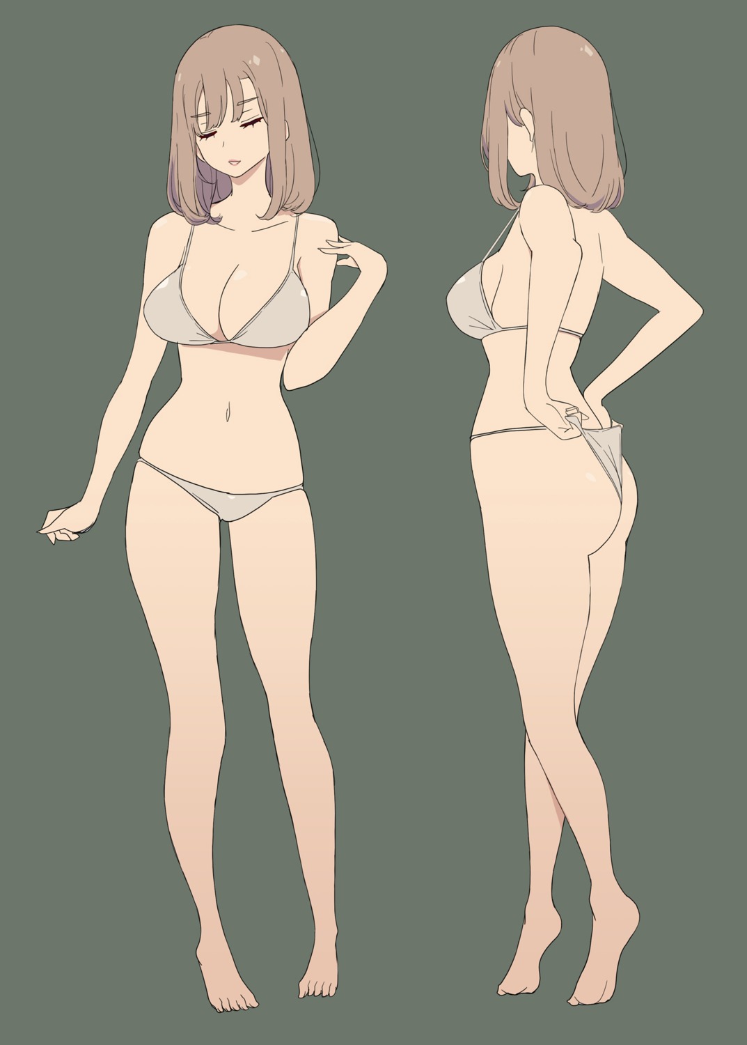 ass bikini cleavage mikoto_akemi swimsuits thong