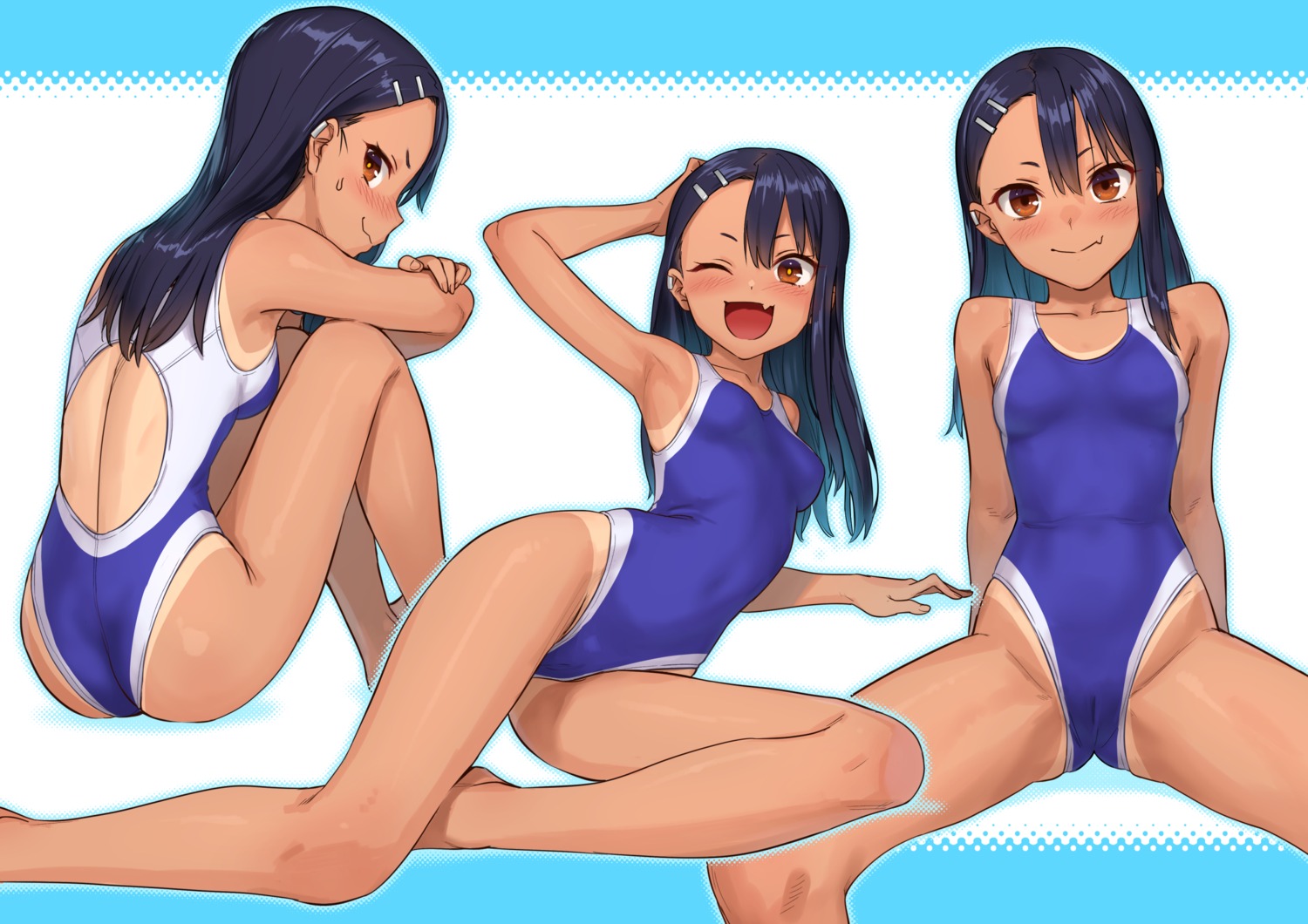 cameltoe ijiranaide_nagatoro-san kawakami_rokkaku nagatoro_hayase swimsuits tan_lines