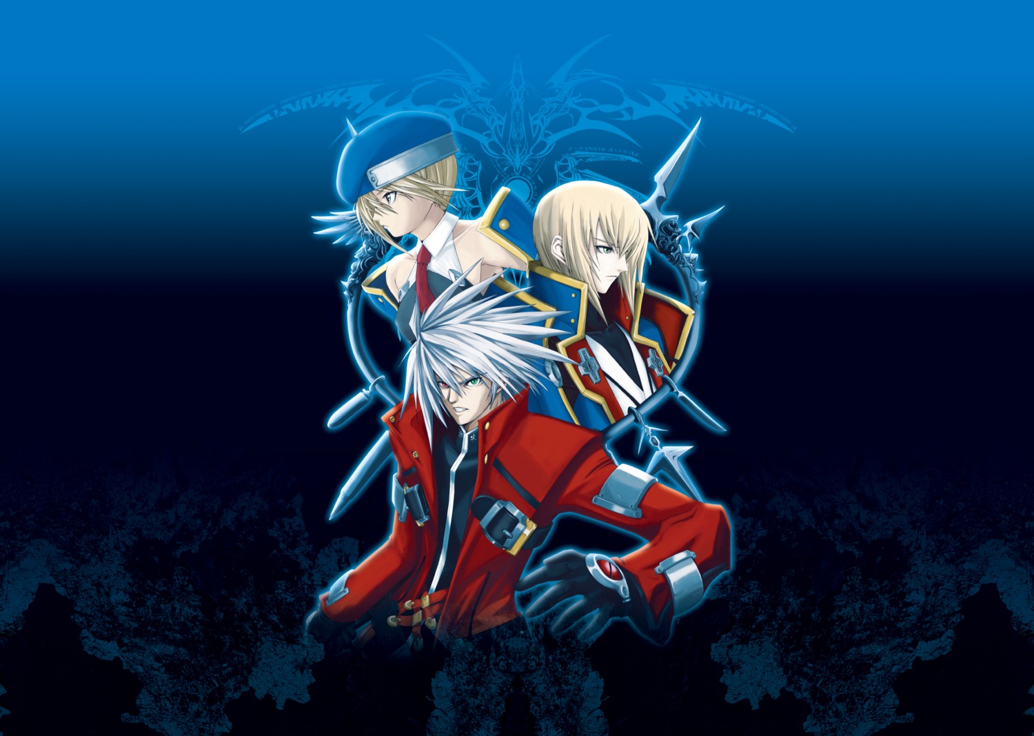 blazblue heterochromia kisaragi_jin noel_vermillion ragna_the_bloodedge