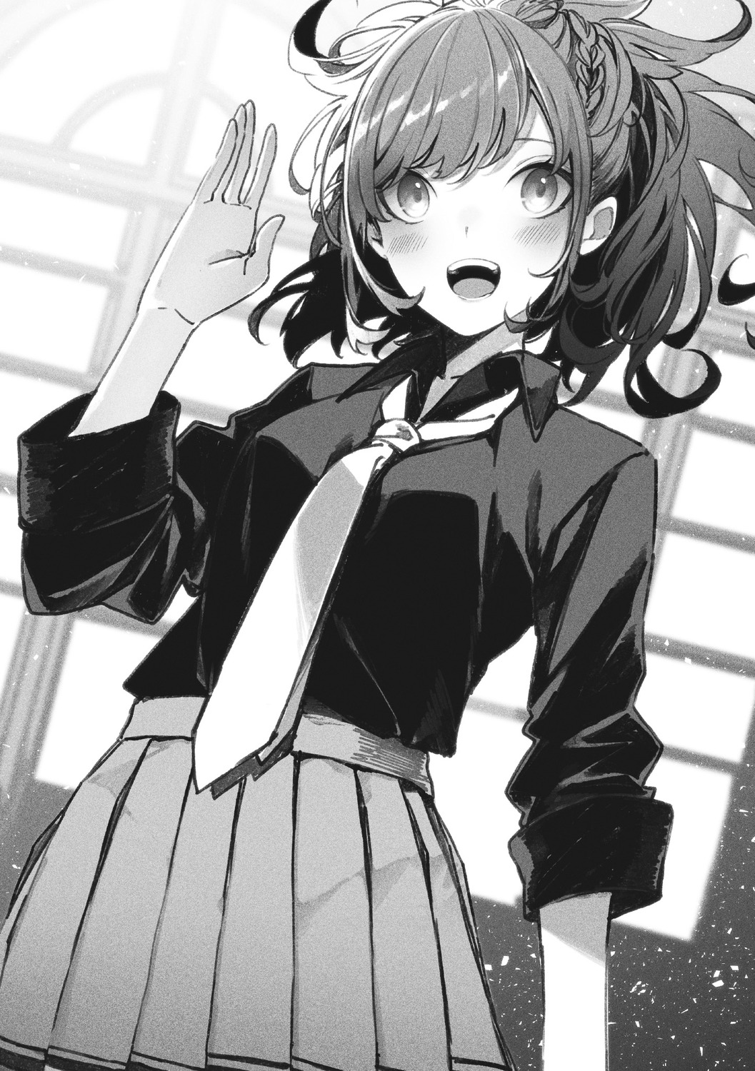 isekai_de_cheat_skill_wo_te_ni_shita_ore_wa_genjitsu_sekai_wo_mo_musou_suru:_level_up_wa_jinsei_wo_kaeta kazama_kaede kuwashima_rein monochrome seifuku