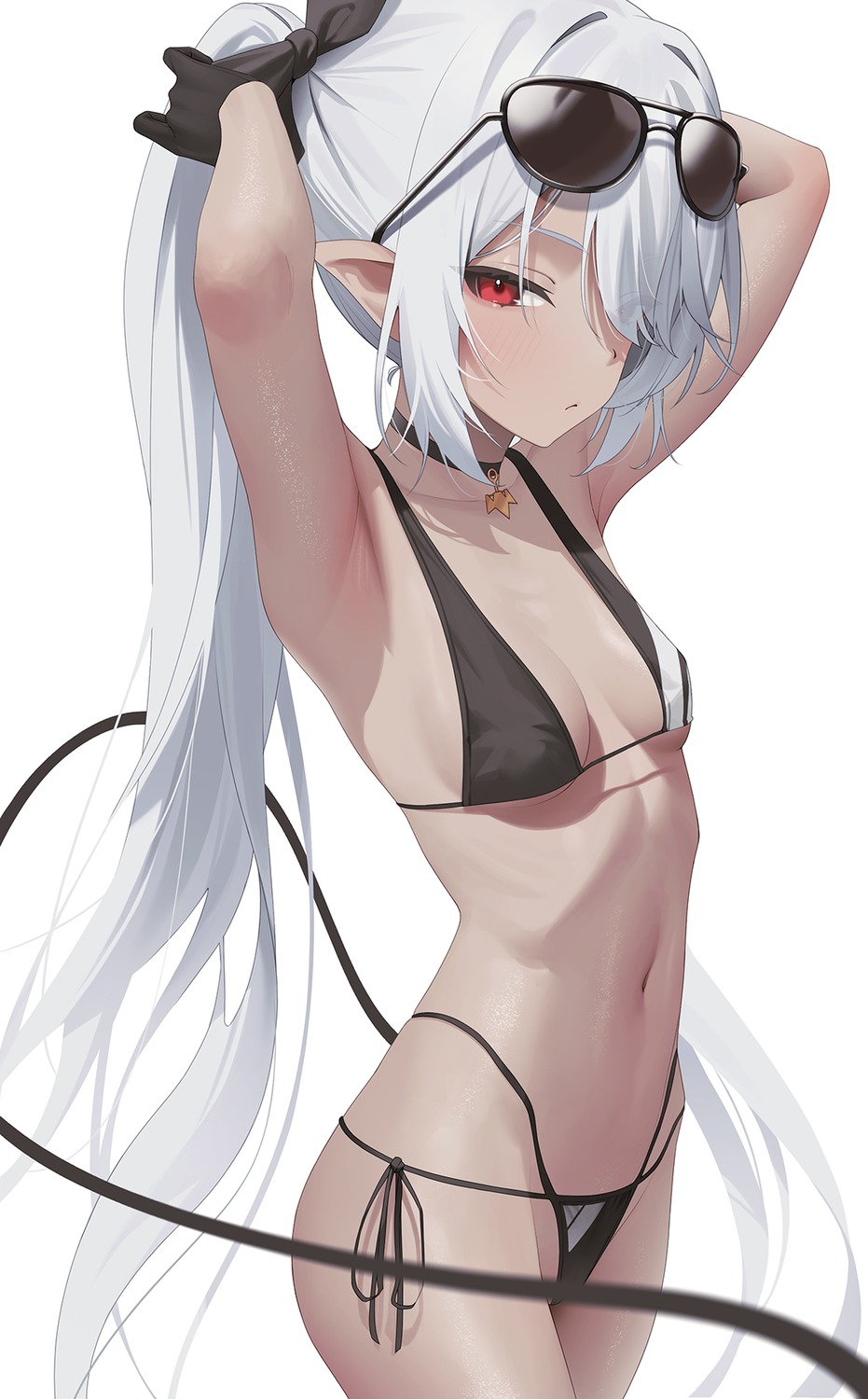 aya_(lezon) bikini blue_archive pointy_ears shiromi_iori swimsuits tail