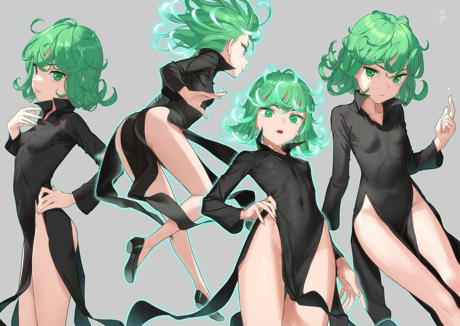 ass dress kawakami_rokkaku nopan one_punch_man tatsumaki_(one_punch_man)