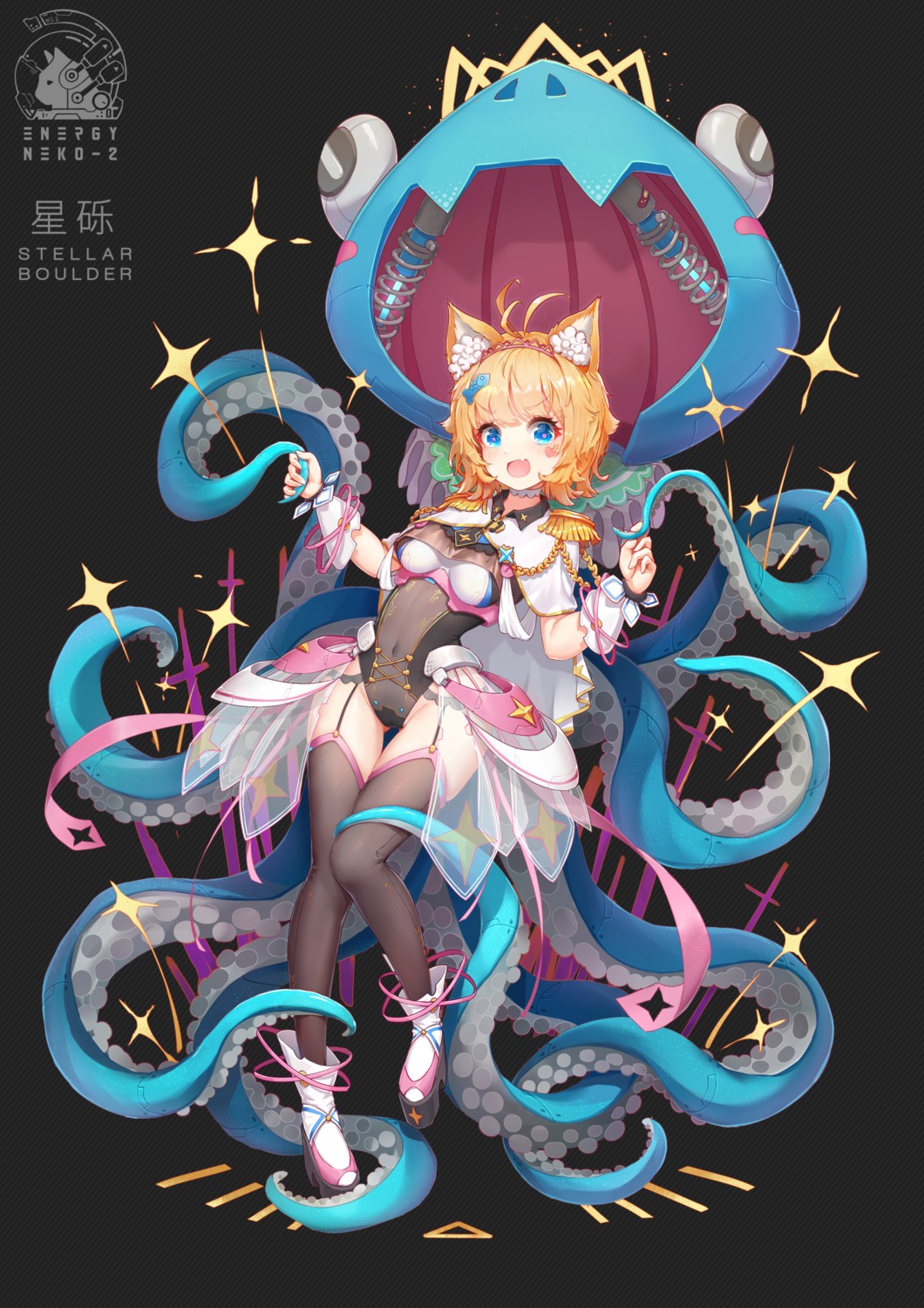 animal_ears catxuan leotard nekomimi see_through stockings tentacles thighhighs