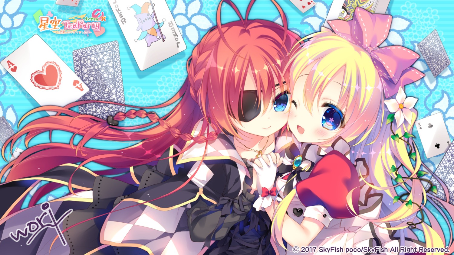 akagi_kokoro arisuno_alice dress eyepatch hoshizora_tea_party hoshizora_tea_party_extra skyfish_poco wallpaper wori