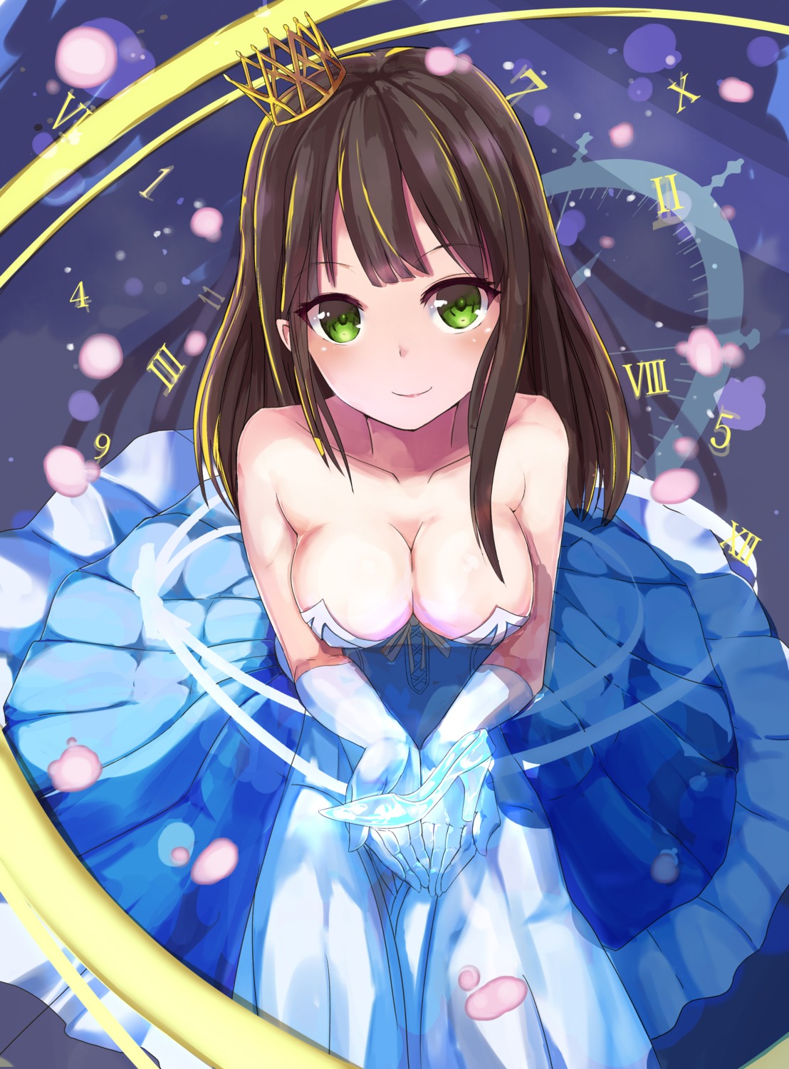 cleavage dress no_bra shibuya_rin st_on the_idolm@ster the_idolm@ster_cinderella_girls wet