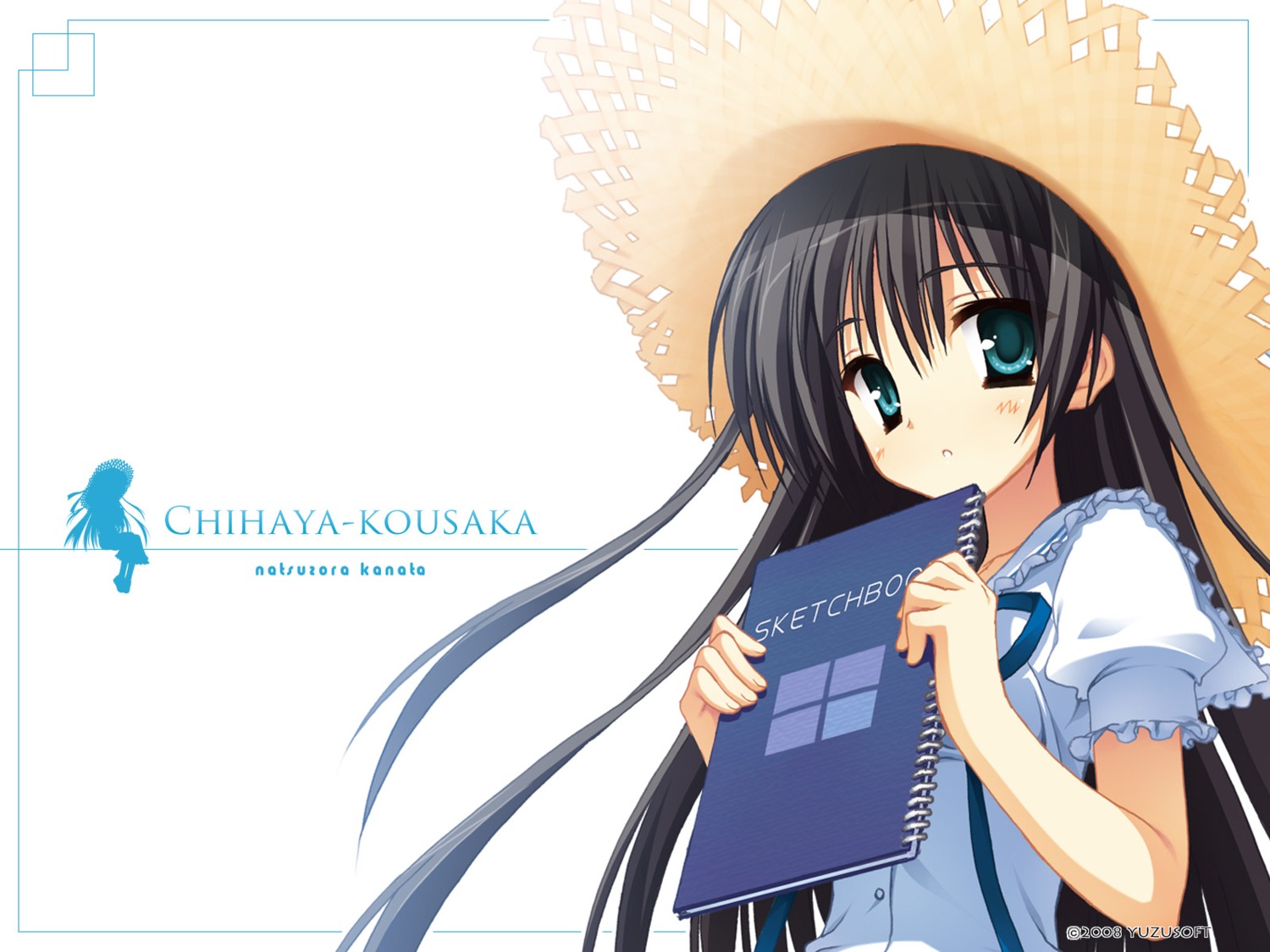 dress kobuichi kousaka_chihaya natsuzora_kanata summer_dress wallpaper yuzu-soft