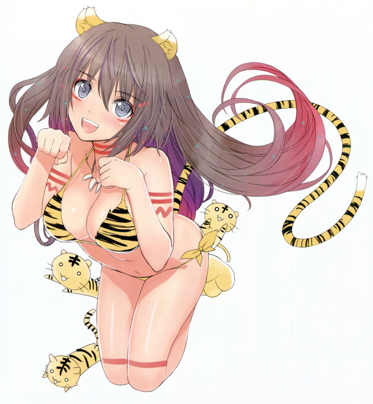 animal_ears bikini cleavage swimsuits tail tony_taka