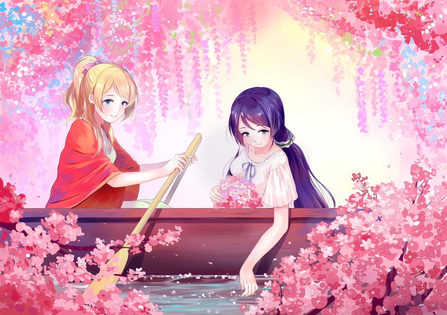 ayase_eli love_live! toujou_nozomi zhaitengjingcang