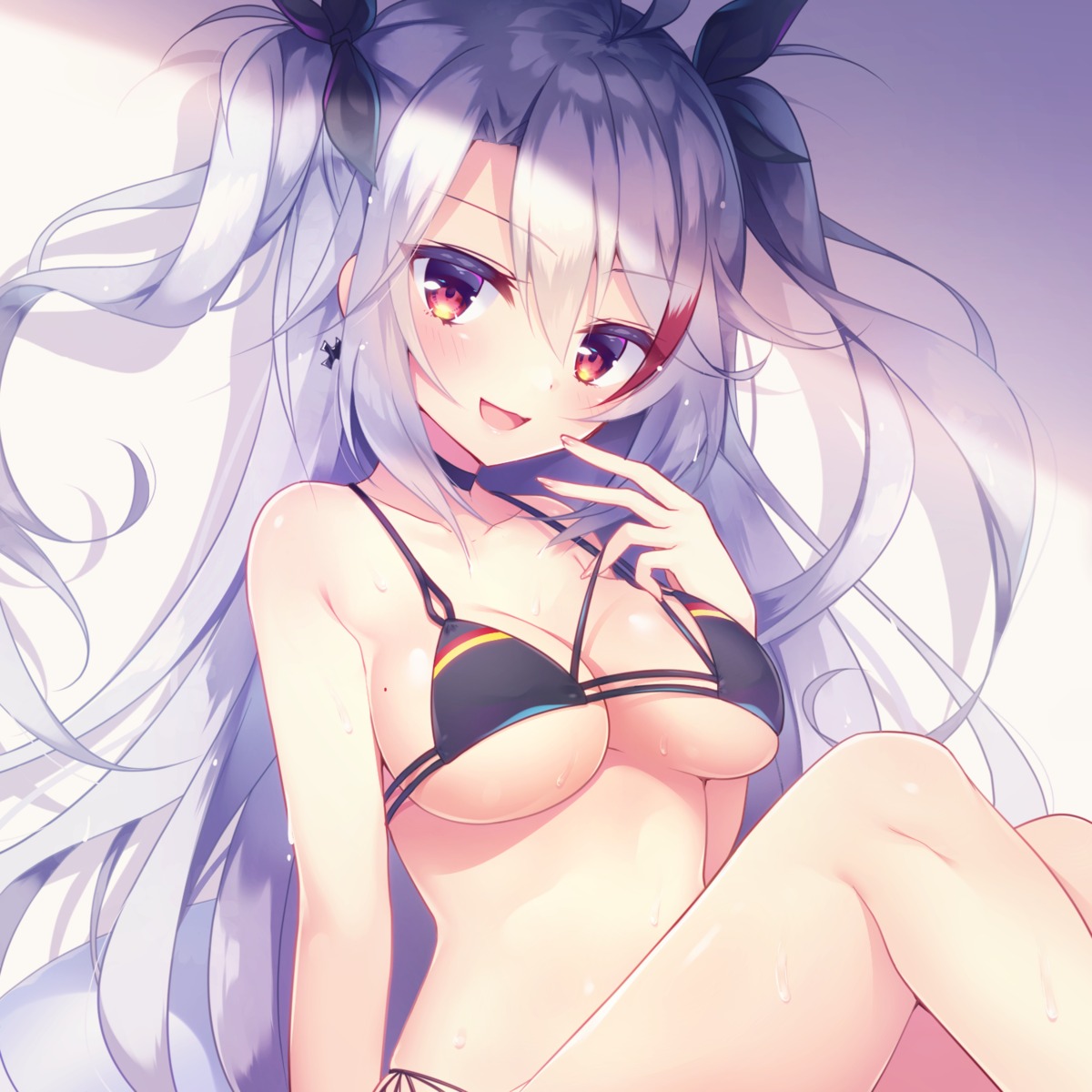 azur_lane bikini prinz_eugen_(azur_lane) swimsuits underboob ytuorvi