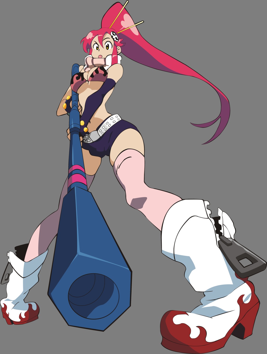 bikini_top gun swimsuits tengen_toppa_gurren_lagann thighhighs transparent_png vector_trace yoko