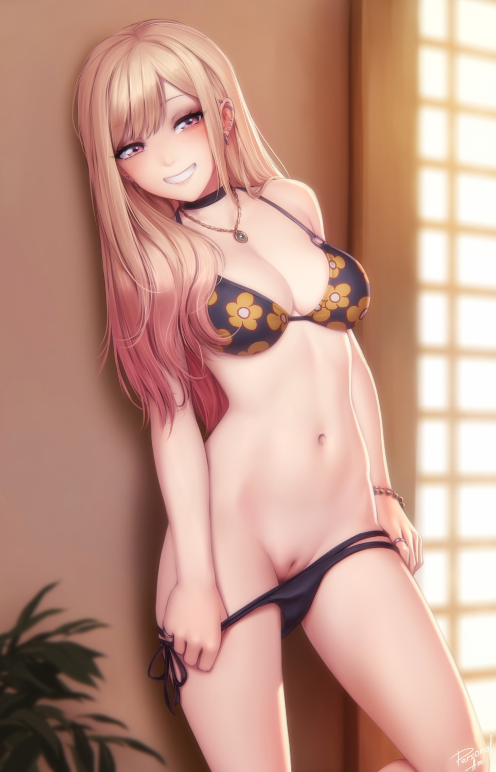 bikini kitagawa_marin panty_pull personal_ami pussy sono_bisque_doll_wa_koi_wo_suru swimsuits uncensored undressing