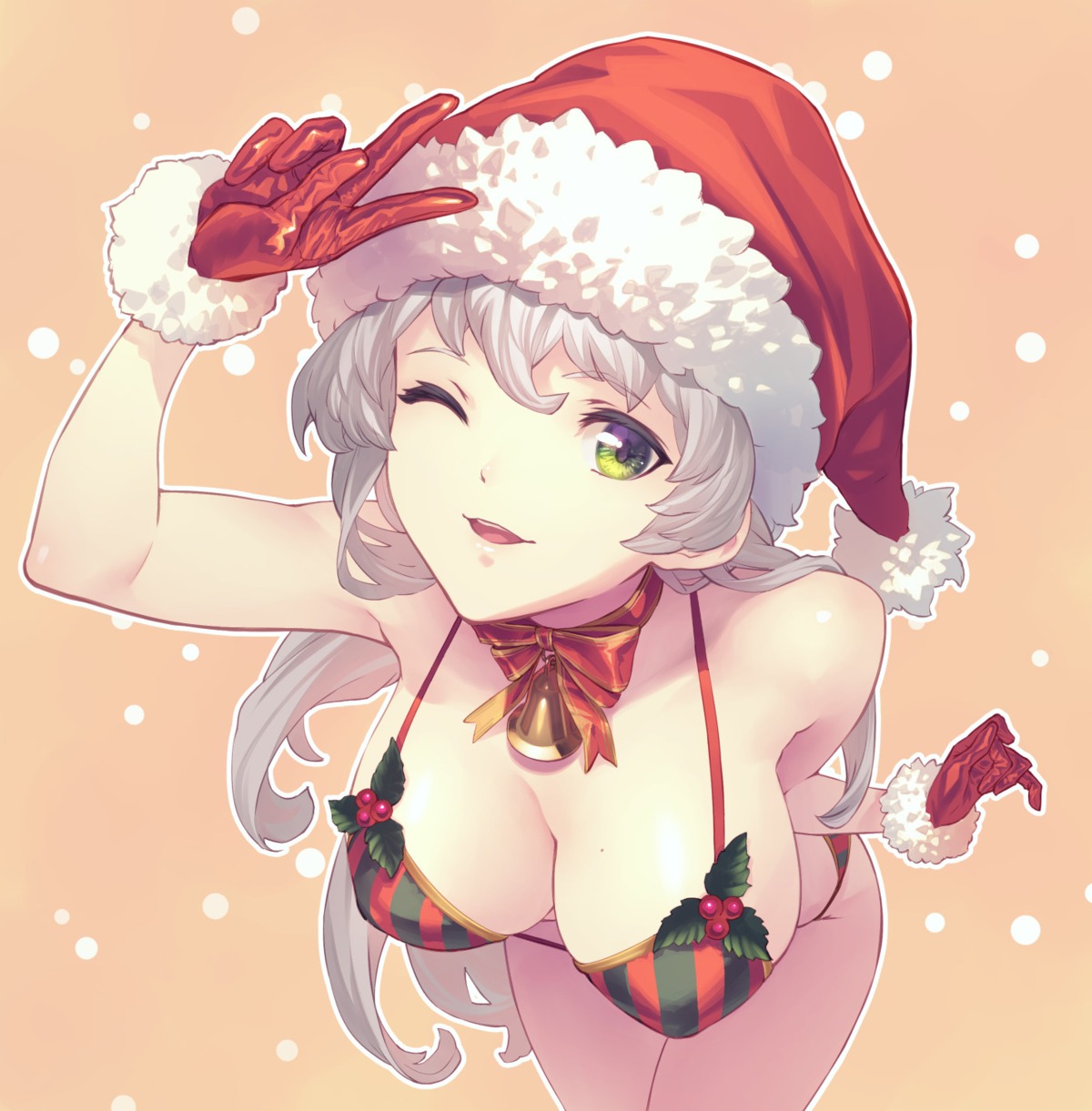 bikini christmas erect_nipples shimotsuki swimsuits