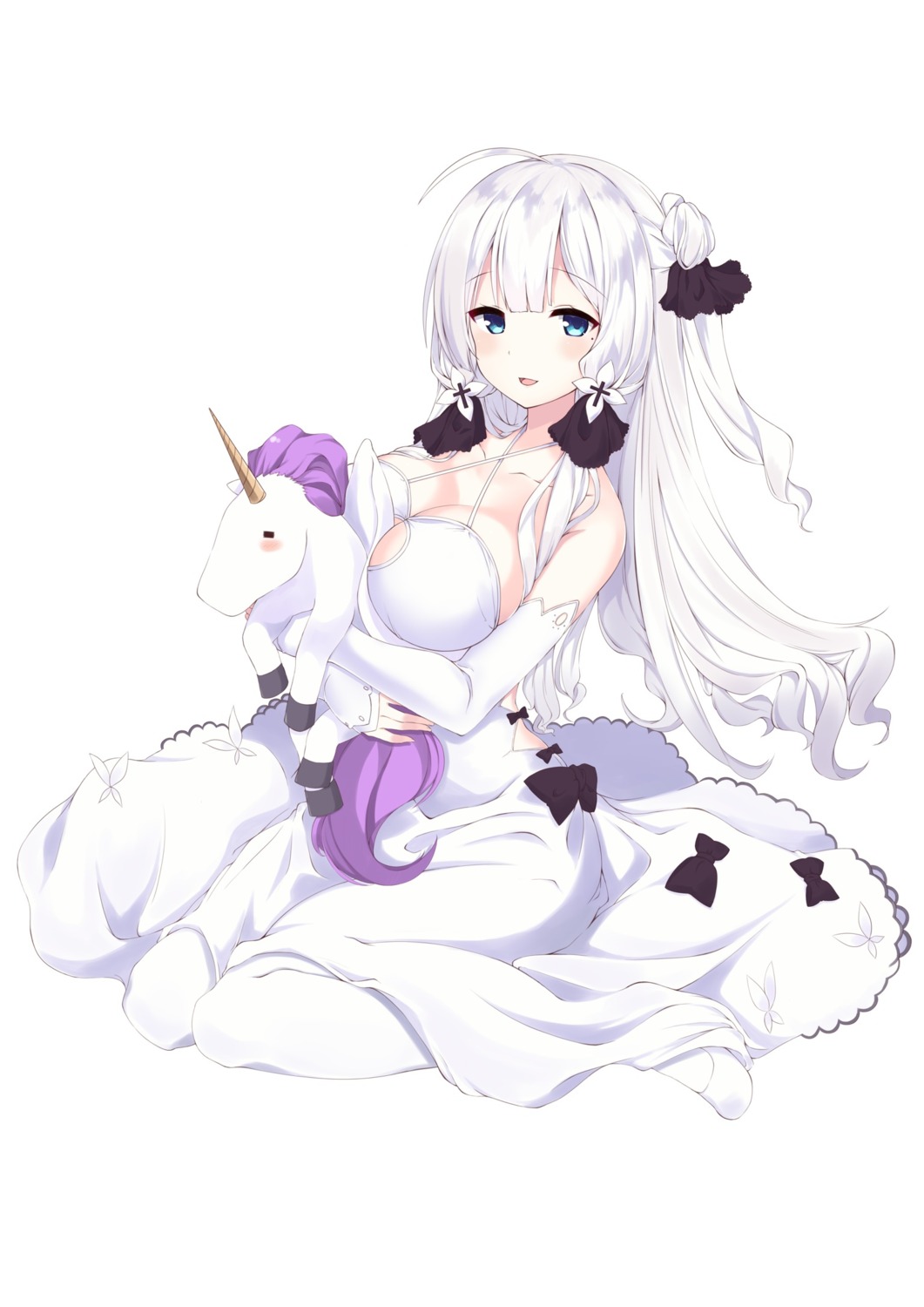 azur_lane cleavage cosplay dress illustrious_(azur_lane) mamizu unicorn_(azur_lane)